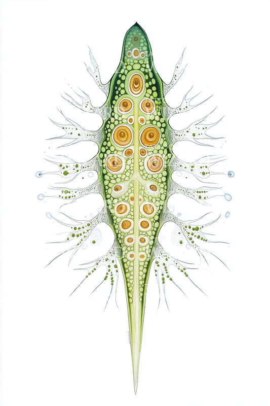 Green Spore Colony Tattoo Illustration