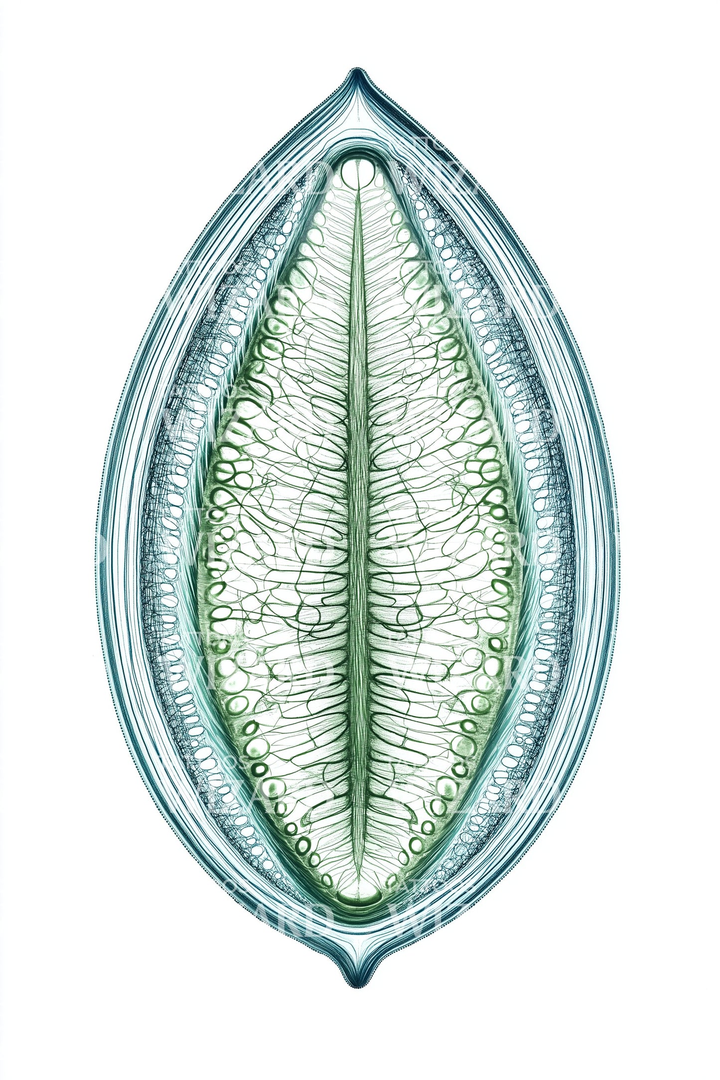 Green Veined Pod Tattoo Design