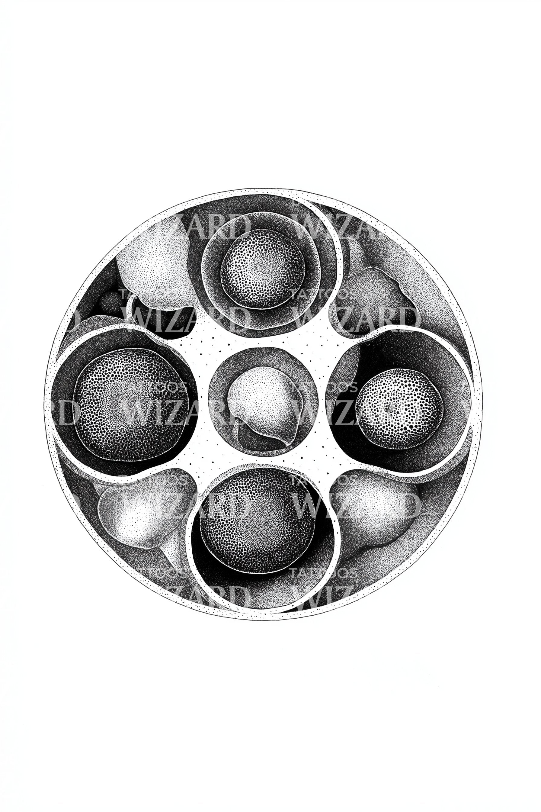 Grey Cell Cluster Tattoo Design – Tattoos Wizard Designs