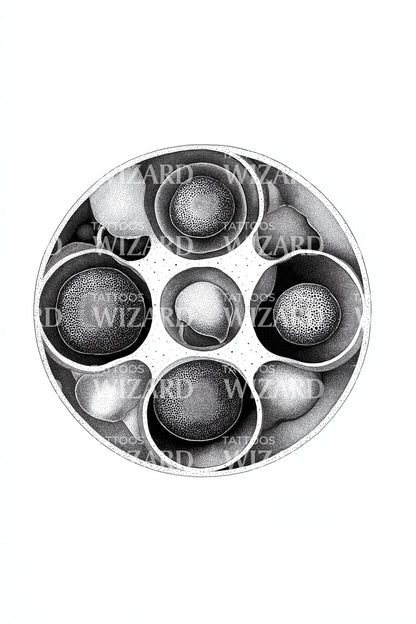 Grey Cell Cluster Tattoo Design