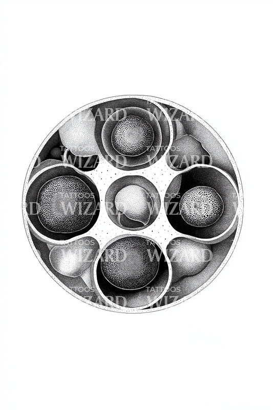 Grey Cell Cluster Tattoo Design