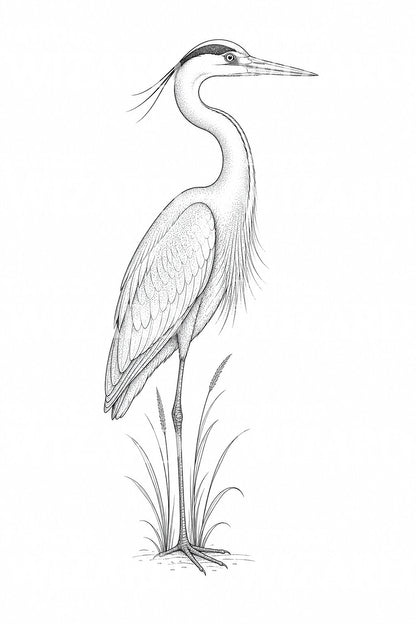 Graureiher Tattoo Design