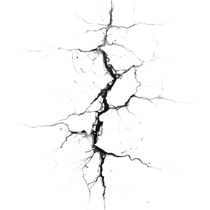 Ground Crack Illusion Tattoo Design