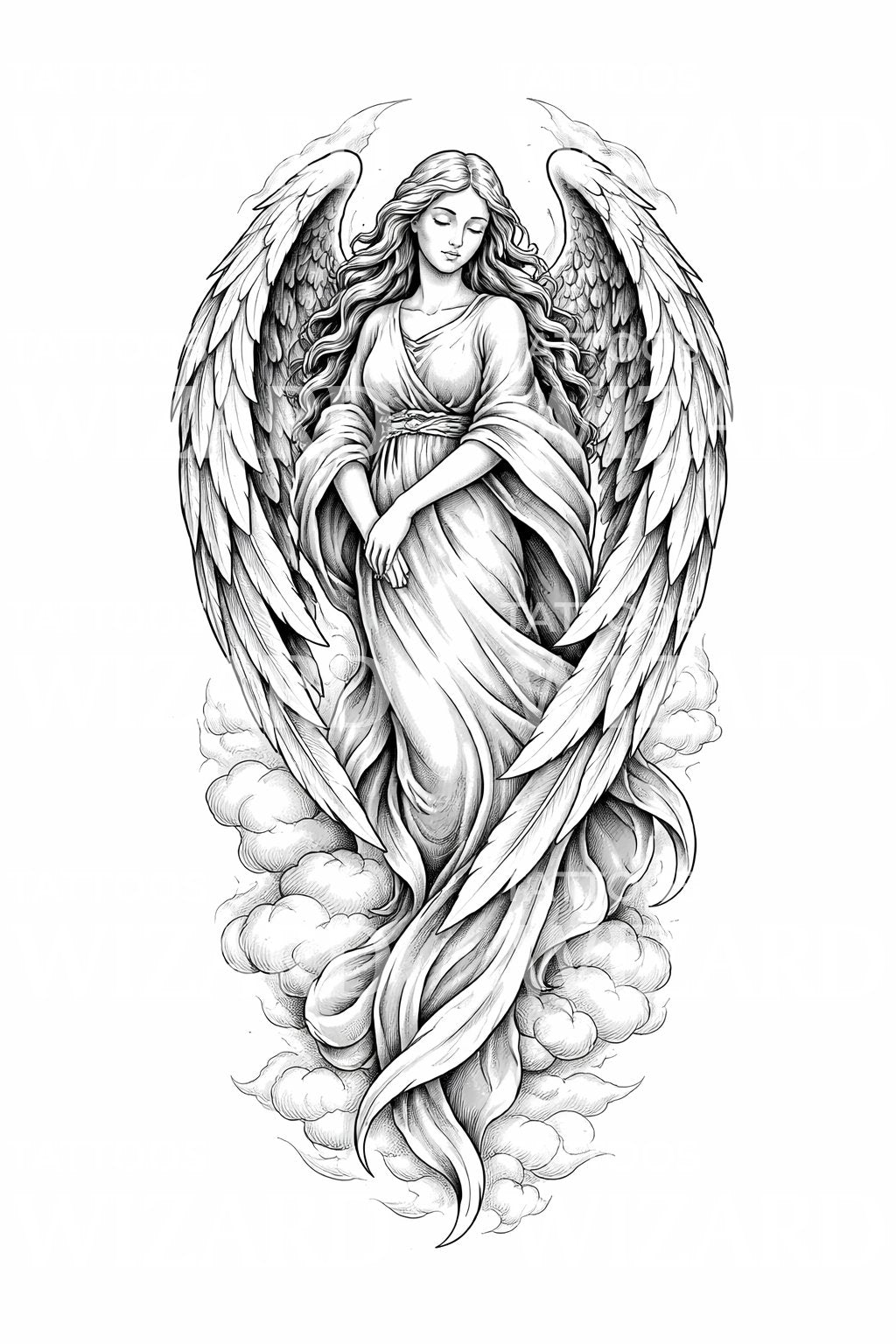 Guardian Angel Tattoo Design