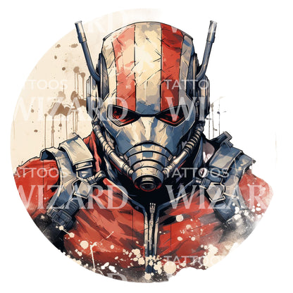 Marvel Inspired Antman Tattoo Design