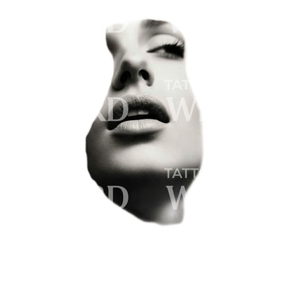Micro Realism Blurry Woman Portrait Tattoo Design
