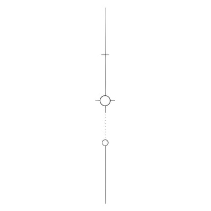 Minimalist Line and Glyph Tattoo Design
