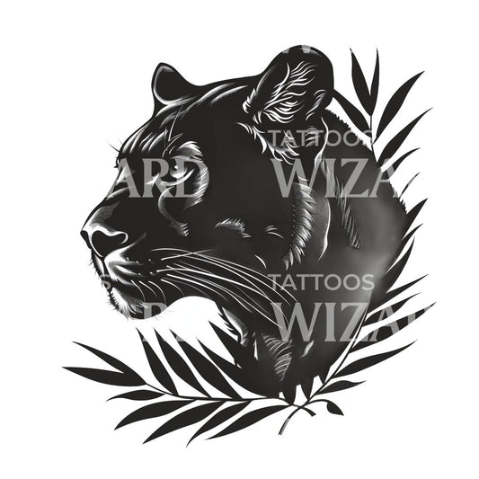 Dschungel Panther Tattoo Design