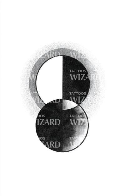 Half Orb Quadrant Tattoo Design