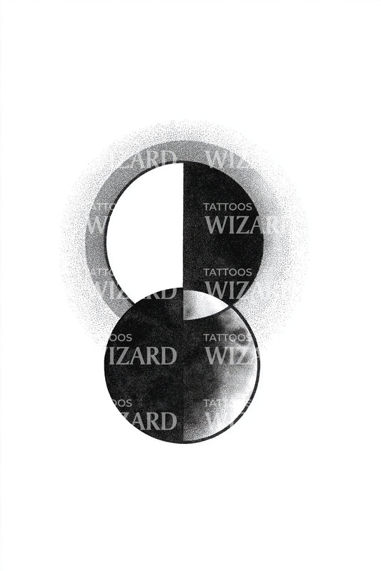 Half Orb Quadrant Tattoo Design