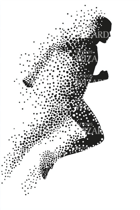 Design Tatuaggio Esplosione Runner a Mezzitoni
