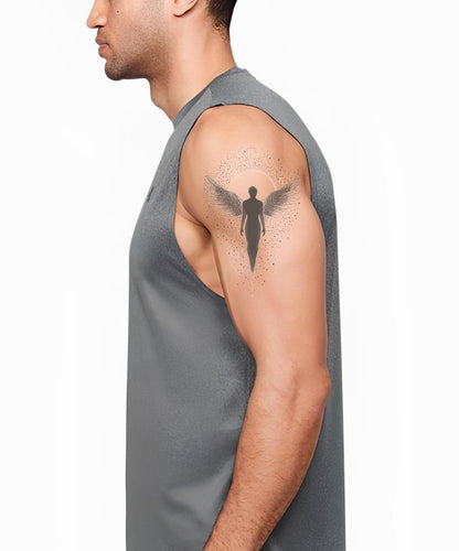 Ascending Halo Angel Tattoo Idea