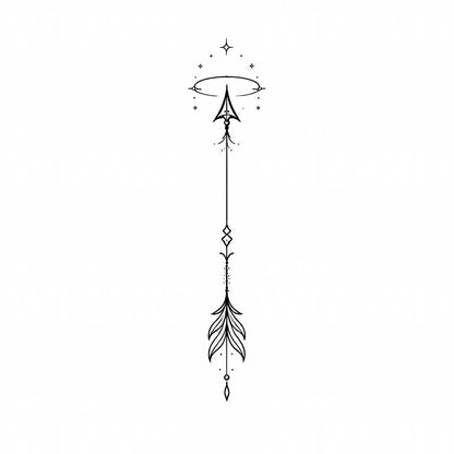 Halo Arrow Tattoo Design
