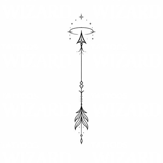 Halo Arrow Tattoo Design
