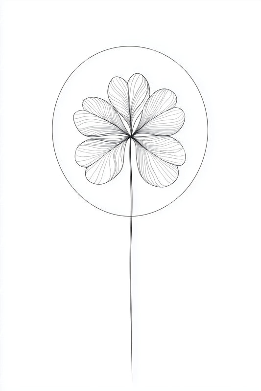 Halo Circle Clover Tattoo Design
