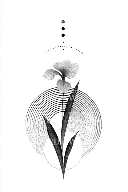 Halo Orchid Rising Tattoo Design