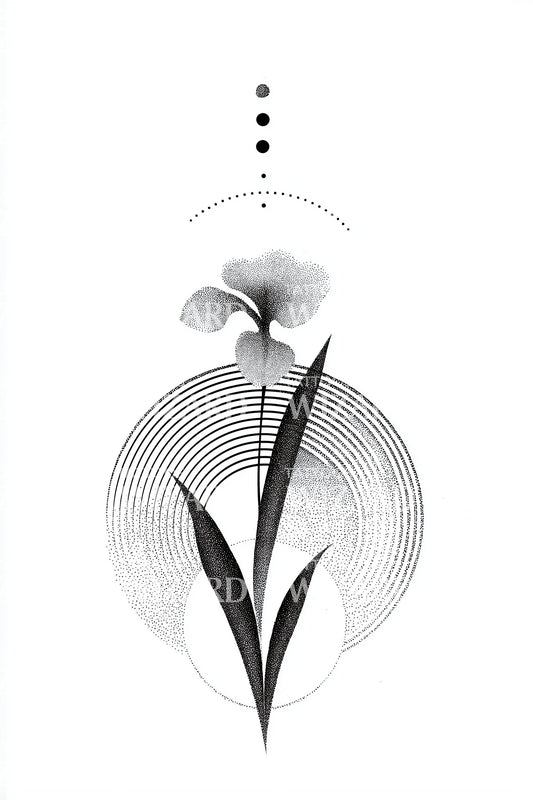 Halo Orchid Rising Tattoo Design