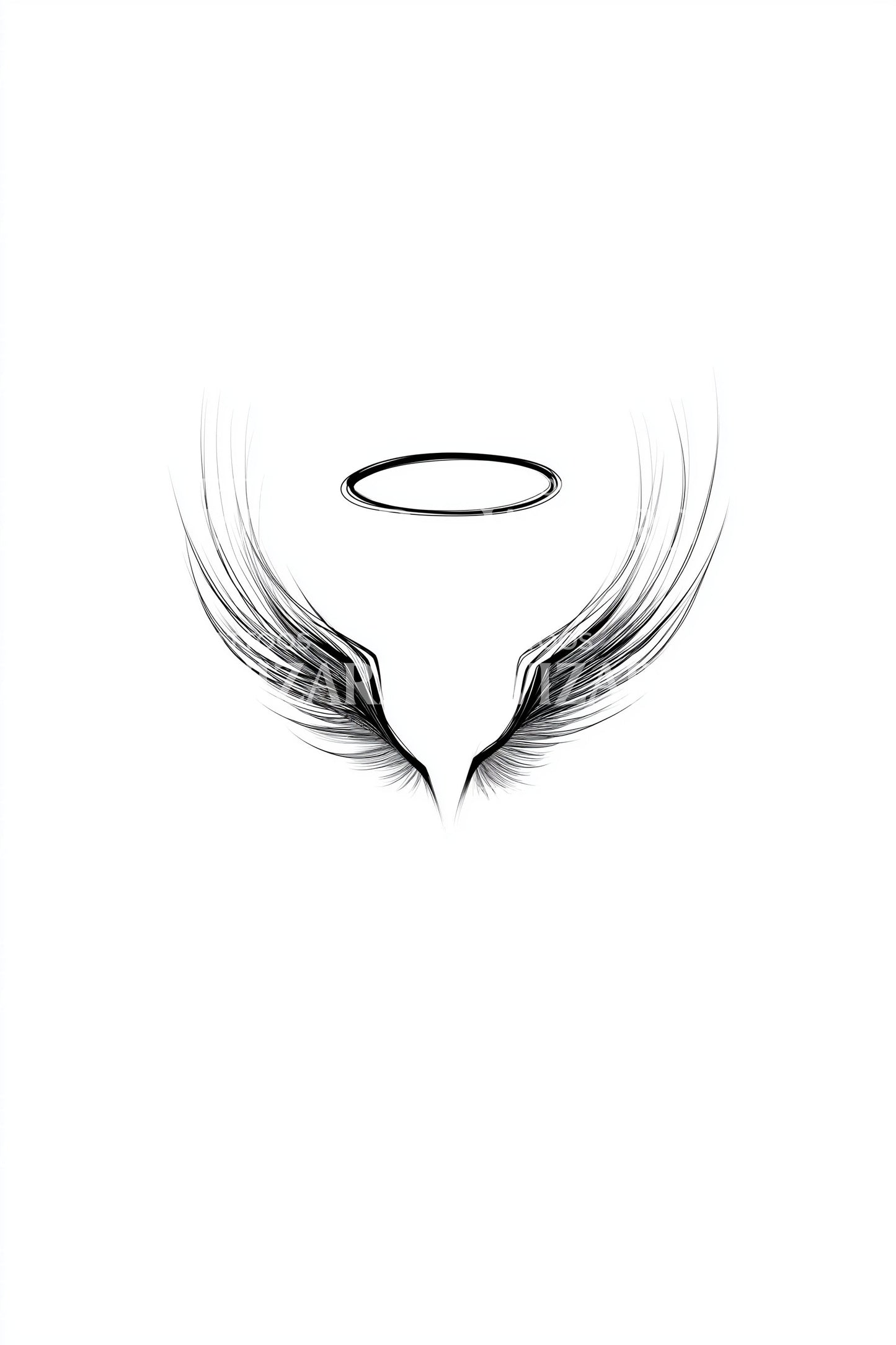 Design del tatuaggio Ali Sussurranti Halo