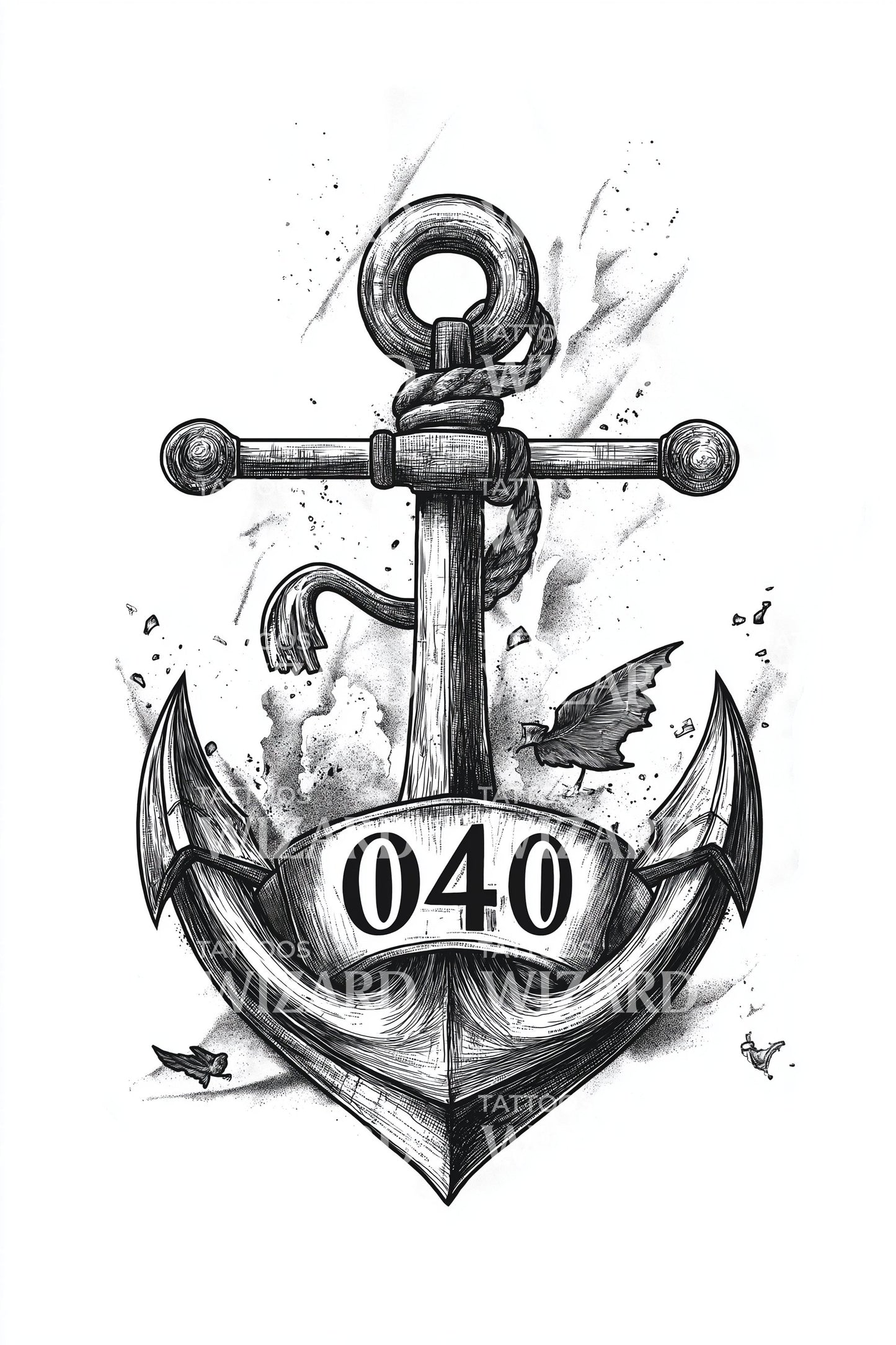 Hamburg 040 Nautical Anchor Tattoo Idea