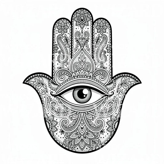 Hamsa Eye Mandala Tattoo Design