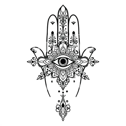 Hamsa Eye Mandala Tattoo Design