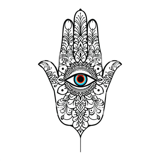 Hamsa Eye Mandala Tattoo Design