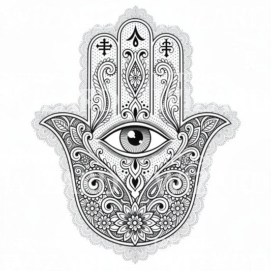 Hamsa Eye Tattoo Design