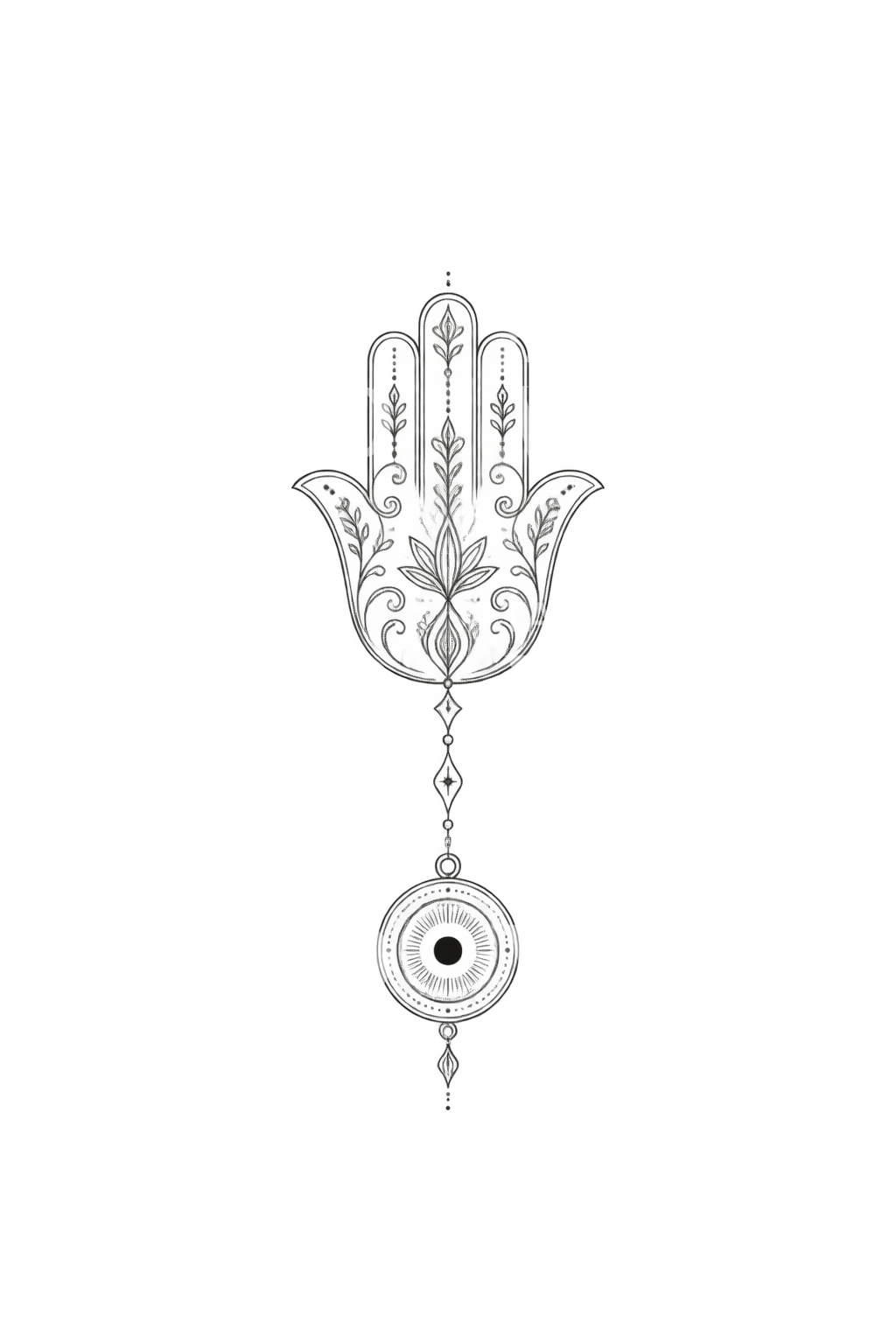Ide Tato Hamsa dengan Mata Jahat