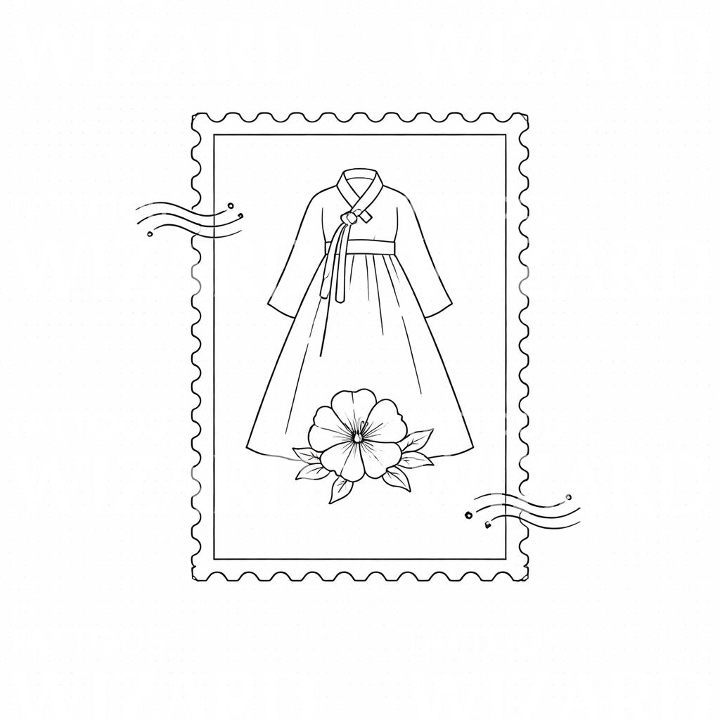 Hanbok Hibiscus Tattoo Design