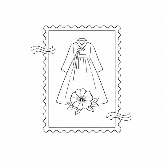 Hanbok Hibiscus Tattoo Design