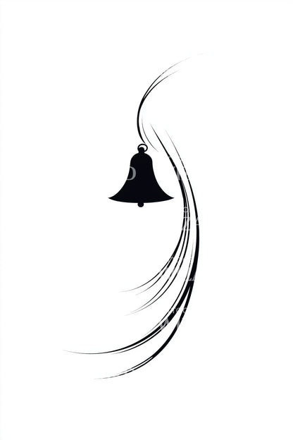 Hängande klocka minimal tatuering idé