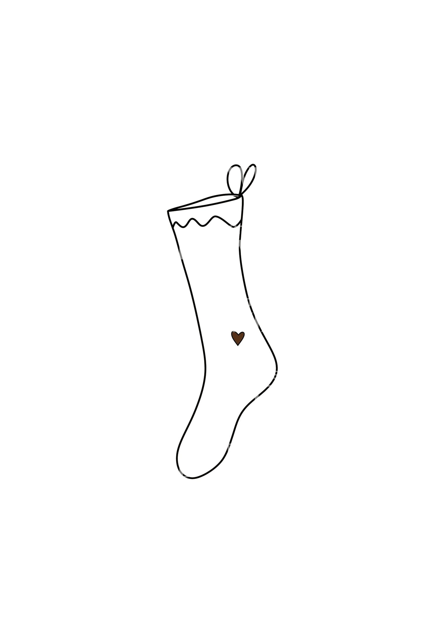 Hanging Festive Stocking Tattoo Design