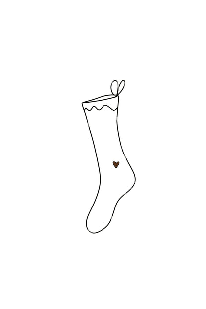 Hanging Festive Stocking Tattoo Design