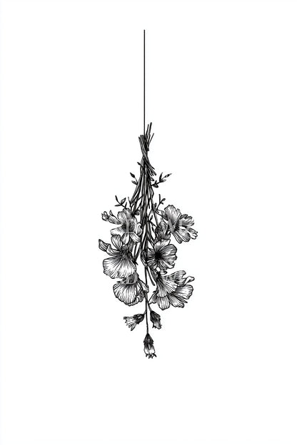 Hanging Herb Bundle Tattoo Idea