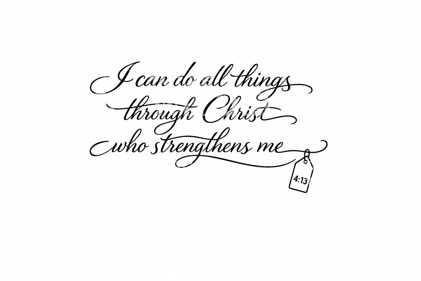 Hanging Tag Verse Tattoo Idea