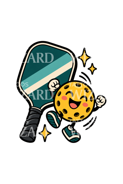 Happy Pickleball and Paddle Tattoo Idea – Tattoos Wizard Designs