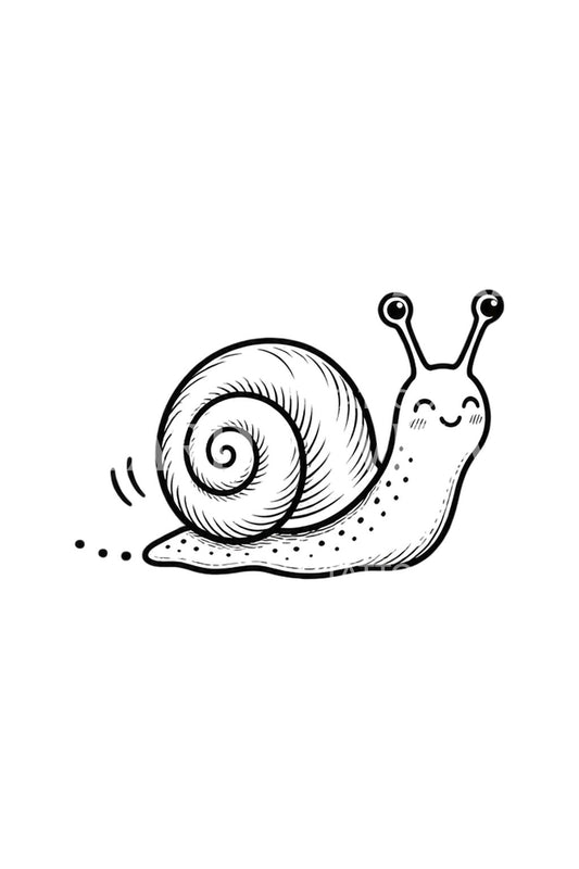 Ide tato doodle siput spiral yang ceria