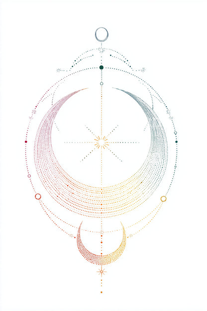 Harmonic Celestial Rings Tattoo Illustration