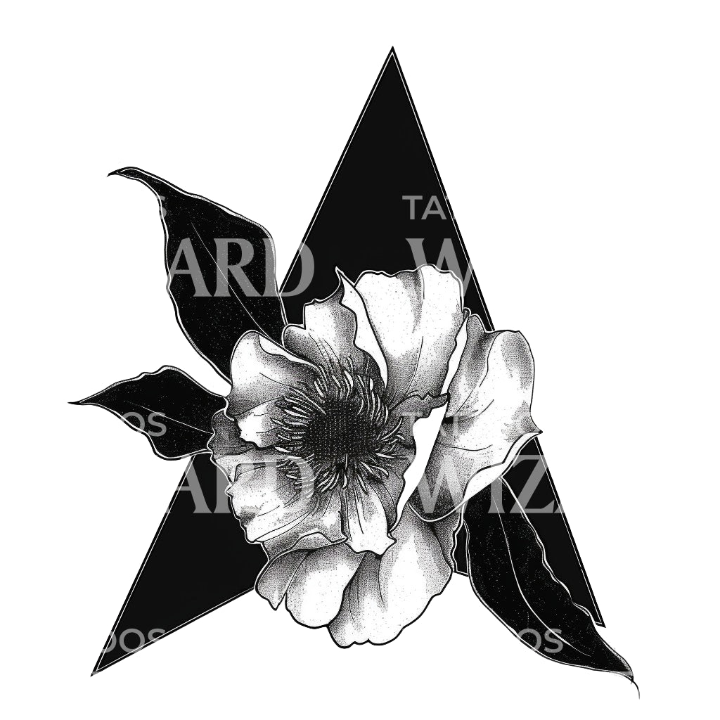 Healing Flower Abstract Tattoo Design