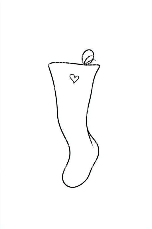 Heart Christmas Stocking Tattoo Idea