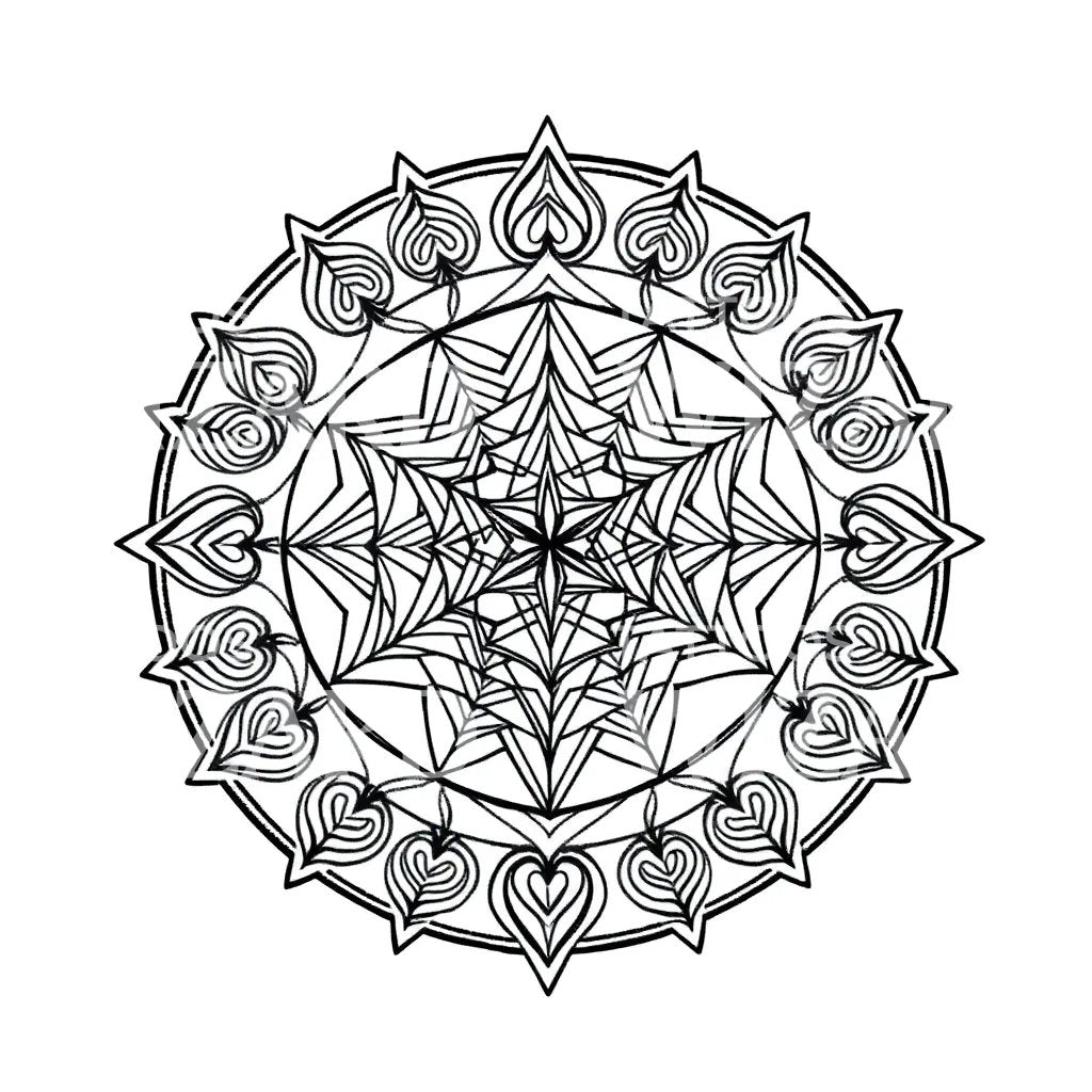 Heart Mandala Tattoo Design