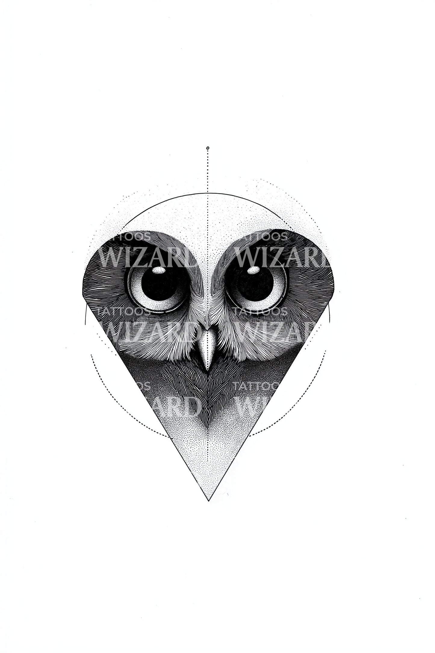 Heart Shaped Owl Tattoo Idea