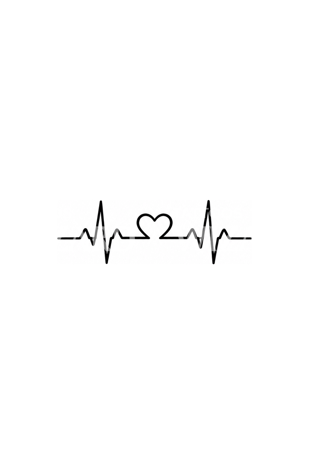 Heartbeat Line With Heart Medic Tattoo