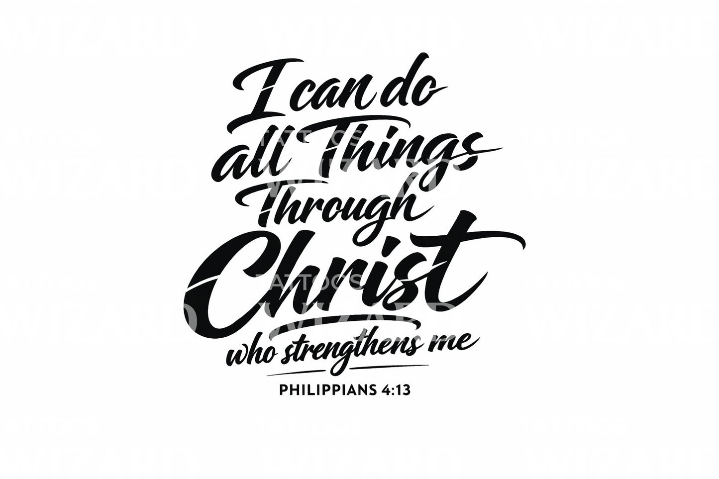 Heavy Christ Lettering Tattoo Design
