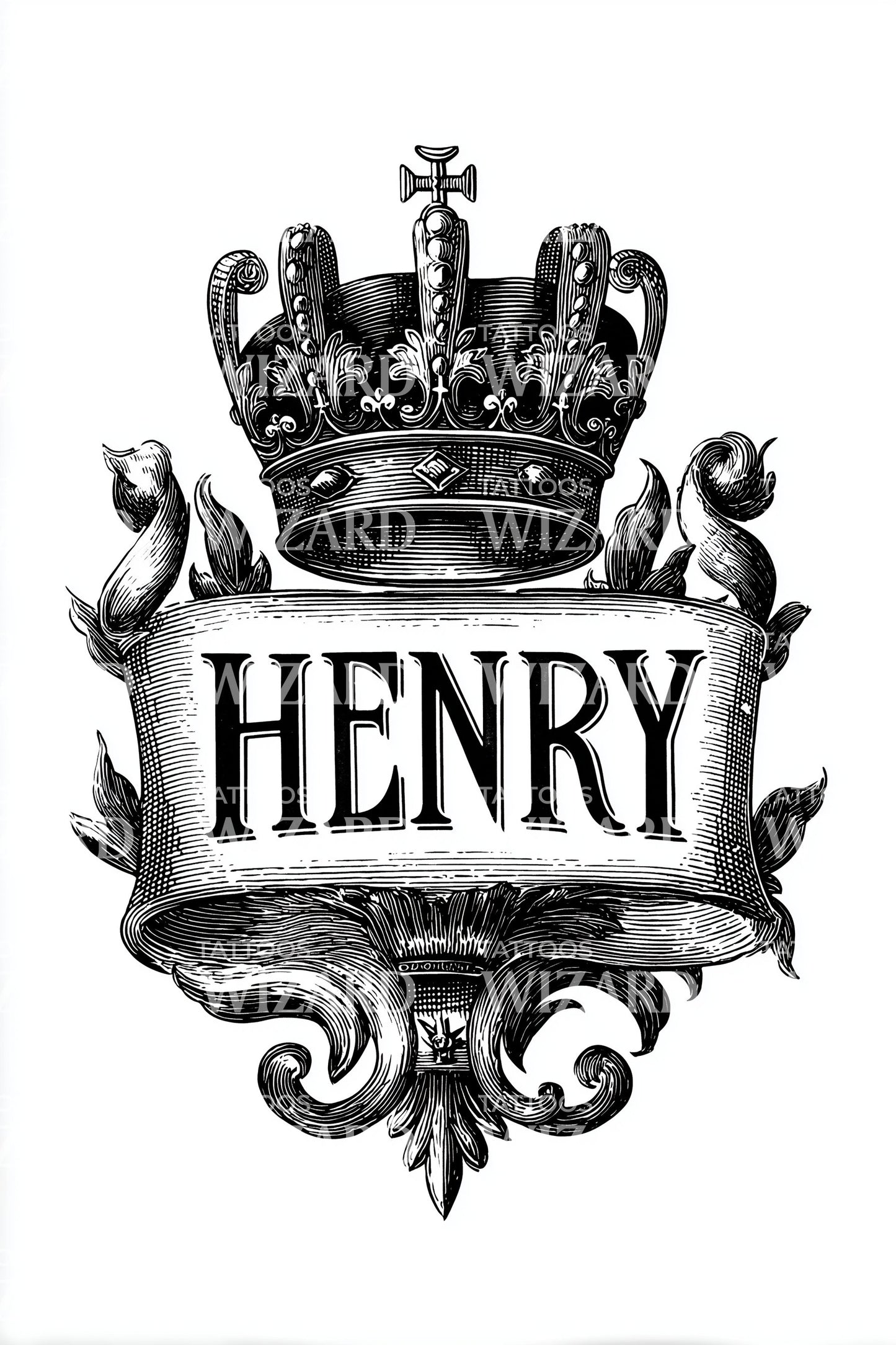 Henry Royal Crest Tattoo Design