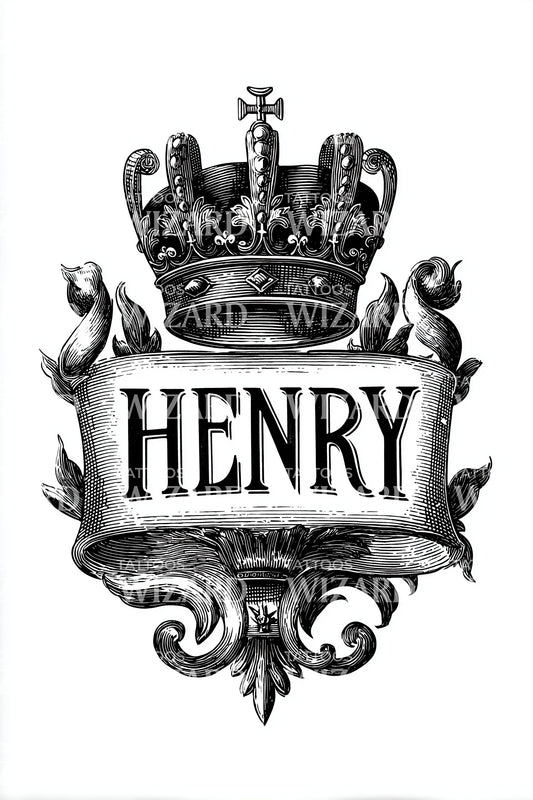 Henry Royal Crest Tattoo Design