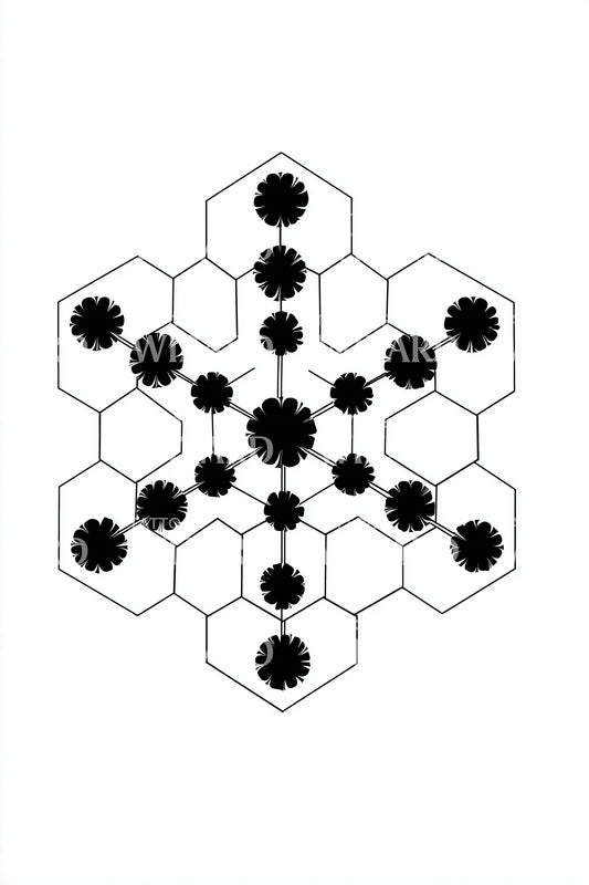 Hex Network Bloom Tattoo Idea