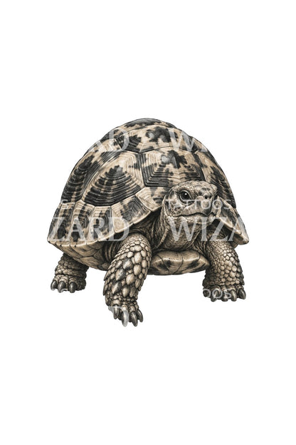 High Domed Tortoise Micro Realism Tattoo Idea
