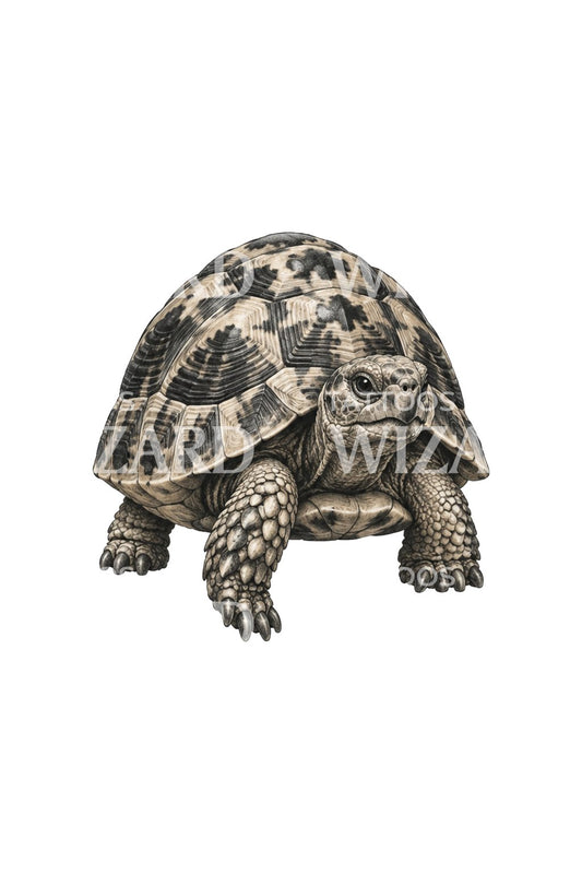 Ideia de tatuagem de tartaruga de cúpula alta em microrrealismo
