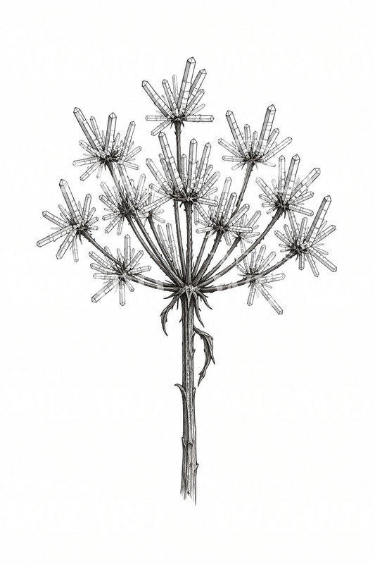Hoarfrost Crystal Needles Tattoo Illustration